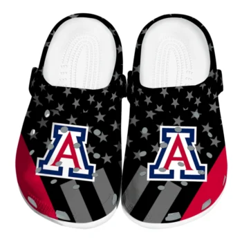 Arizona Wildcats Clogs - Stellar Stripes Theme Red Black