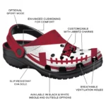 arkansas-razorbacks-clog-customized-football-motif-red-best-selling.webp