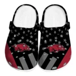 arkansas-razorbacks-clog-stellar-stripes-theme-red-black-best-selling.webp