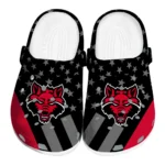 Arkansas State Red Wolves Clogs - Stellar Stripes Theme Scarlet Black