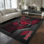 Arkansas State Red Wolves Rug - Hexagonal Grid Pattern Scarlet