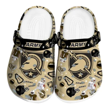 Army Black Knights Clogs - Football Icons Gold