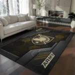 Army Black Knights Rug - Hexagonal Grid Pattern Gold