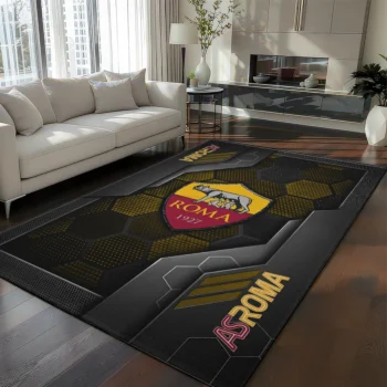 AS Roma Rug - Hexagonal Grid Pattern Red