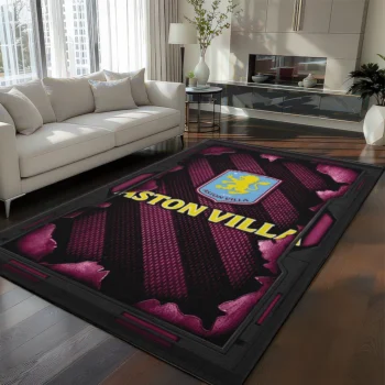 Aston Villa Rug - Torn Mesh Claret