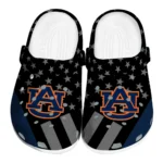Auburn Tigers Clogs - Stellar Stripes Theme Navy Blue Black