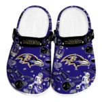Baltimore Ravens Clogs - Football Icons Purple