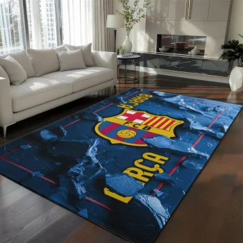 Barcelona Rug - Cracked Surface Design Blue