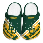 Baylor Bears Clogs - Customized Football Motif Green
