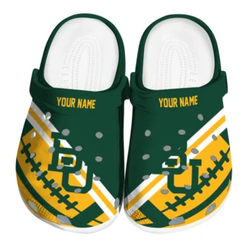Baylor Bears Clogs - Customized Football Motif Green