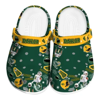 Baylor Bears Clogs - Football Icons Green