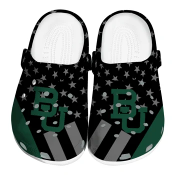 Baylor Bears Clogs - Stellar Stripes Theme Green Black