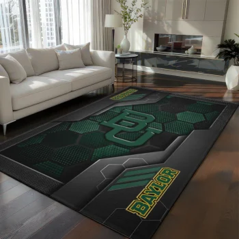 Baylor Bears Rug - Hexagonal Grid Pattern Green