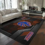 Boise State Broncos Rug - Hexagonal Grid Pattern Orange