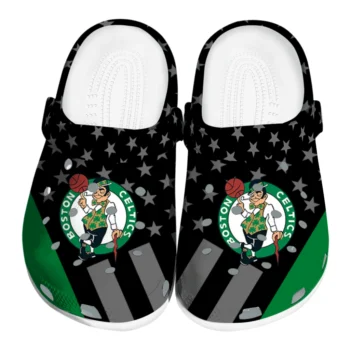 Boston Celtics Clogs - Stellar Stripes Theme Green Black