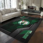Boston Celtics Rug - Hexagonal Grid Pattern Green