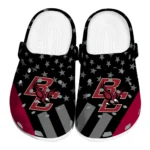 Boston College Eagles Clogs - Stellar Stripes Theme Maroon Black