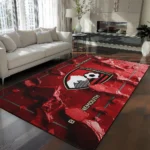 Bournemouth Rug - Cracked Surface Design Red