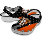 bowling-green-falcons-clog-stellar-stripes-theme-orange-black-best-selling.webp