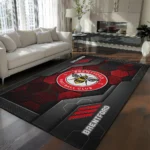 Brentford Rug - Hexagonal Grid Pattern Red