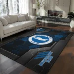 Brighton & Hove Albion Rug - Hexagonal Grid Pattern Blue