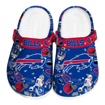 Buffalo Bills Clogs - Football Icons Blue