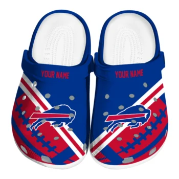 Buffalo Bills Clogs - Personalized Football Motif Blue