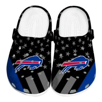 Buffalo Bills Clogs - Stellar Stripes Theme Blue Black