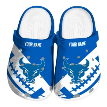 Buffalo Bulls Clogs - Customized Football Motif Royal Blue
