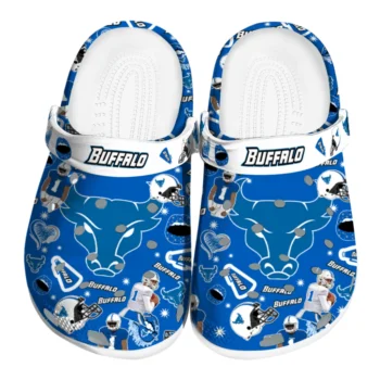 Buffalo Bulls Clogs - Football Icons Royal Blue
