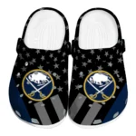 Buffalo Sabres Clogs - Stellar Stripes Theme Navy Blue Black