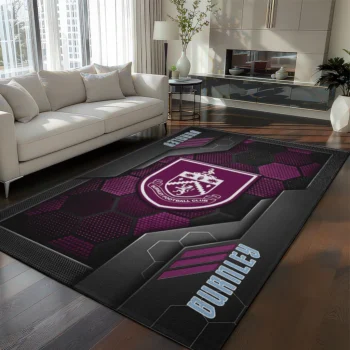 Burnley Rug - Hexagonal Grid Pattern Burgundy