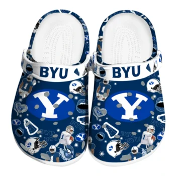 BYU Cougars Clogs - Football Icons Blue