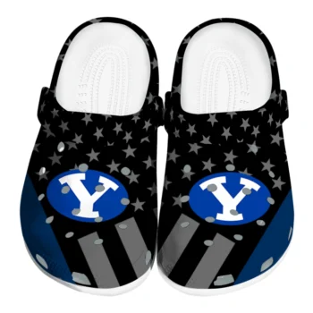 BYU Cougars Clogs - Stellar Stripes Theme Blue Black