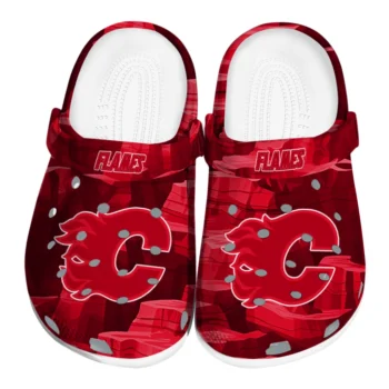 Calgary Flames Clogs - Canyon Layers Red