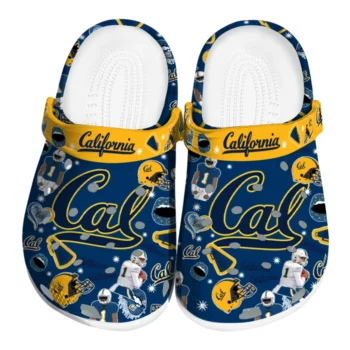 California Golden Bears Clogs - Football Icons Blue
