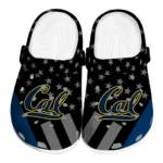 California Golden Bears Clogs - Stellar Stripes Theme Blue Black
