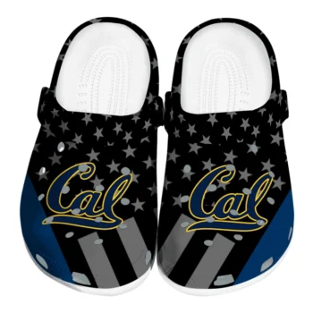 California Golden Bears Clogs - Stellar Stripes Theme Blue Black