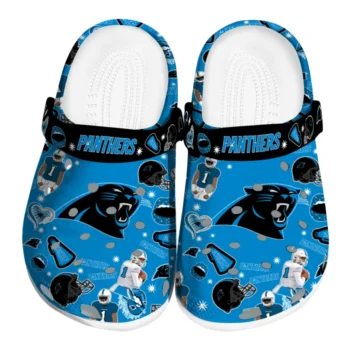 Carolina Panthers Clogs - Football Icons Blue