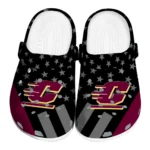 Central Michigan Chippewas Clogs - Stellar Stripes Theme Maroon Black