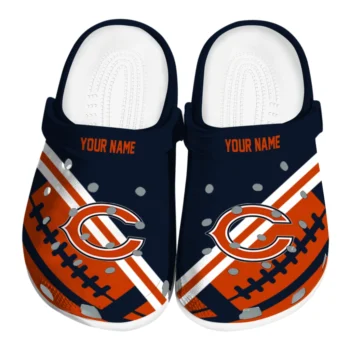 Chicago Bears Clogs - Customized Football Motif Blue
