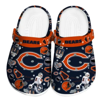 Chicago Bears Clogs - Football Icons Blue