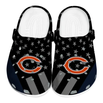 Chicago Bears Clogs - Stellar Stripes Theme Blue Black