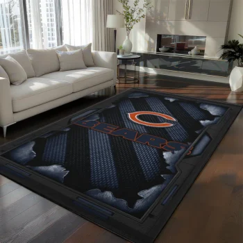 Chicago Bears Rug - Torn Mesh Blue