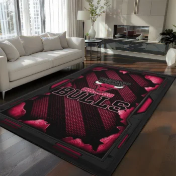 Chicago Bulls Rug - Torn Mesh Red