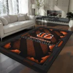 Cincinnati Bengals Rug - Torn Mesh Orange