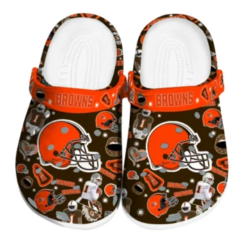 Cleveland Browns Clogs - Football Icons Brown