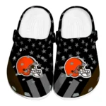 Cleveland Browns Clogs - Stellar Stripes Theme Brown Black