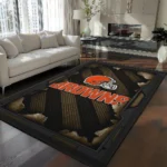 Cleveland Browns Rug - Torn Mesh Brown