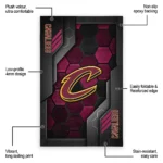 cleveland-cavaliers-rug-hexagonal-grid-pattern-wine-best-selling.webp